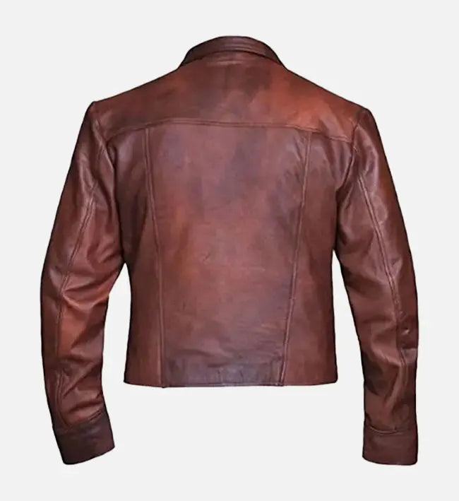 Aquaman Justice League Brown Leather Jacket