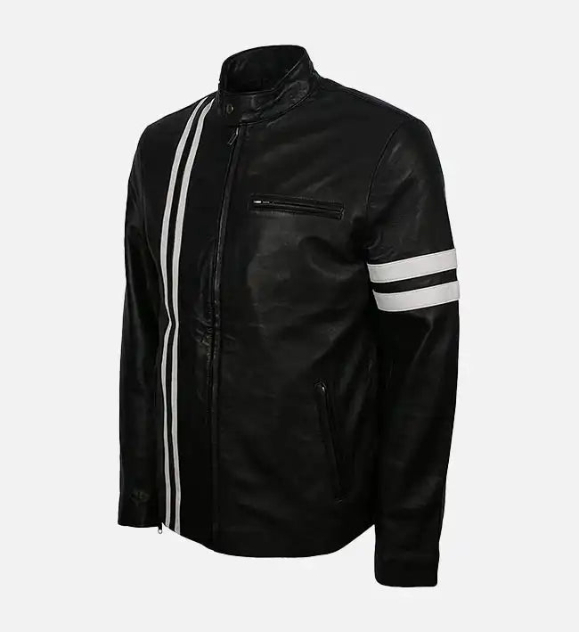 Driver San Francisco John Tanner Black Biker Leather Jacket