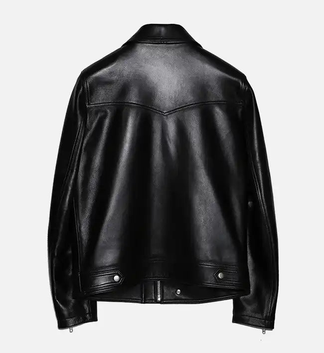 Men's western Black Biker Leather Jacket