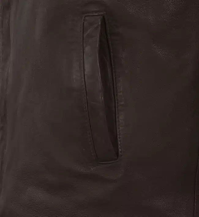 Men's Moto Brown Biker Leather Jacket