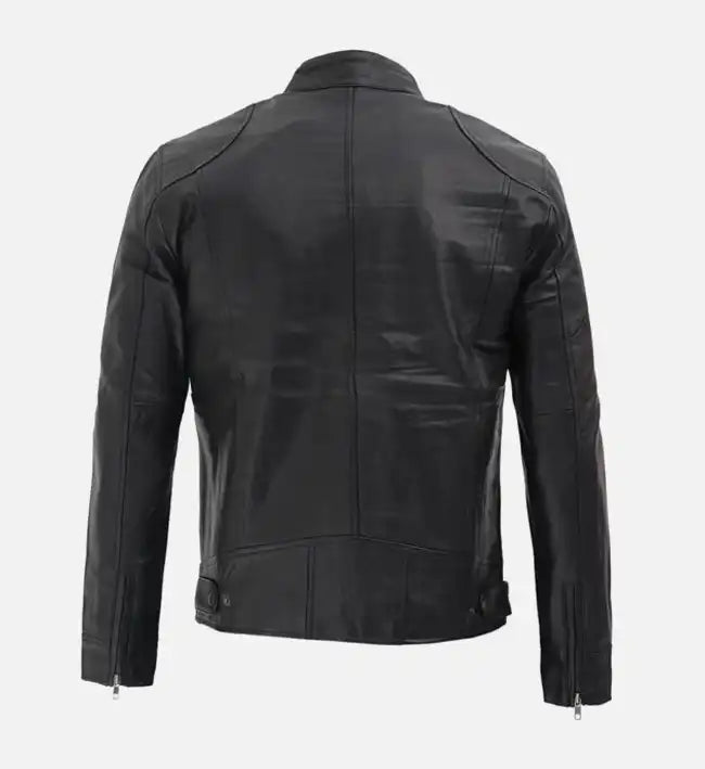 Men’s Dodge Black Leather Jacket