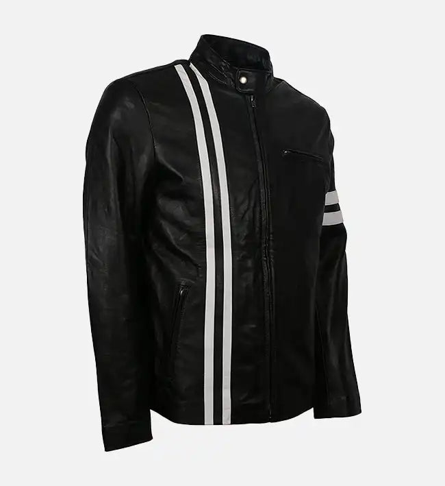 Driver San Francisco John Tanner Black Biker Leather Jacket