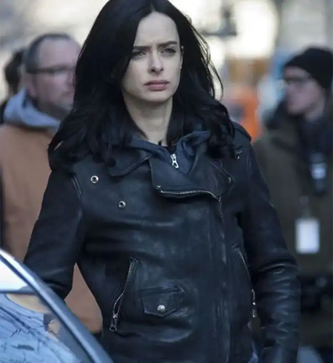 Jessica Jones Stylish Black Leather Jacket