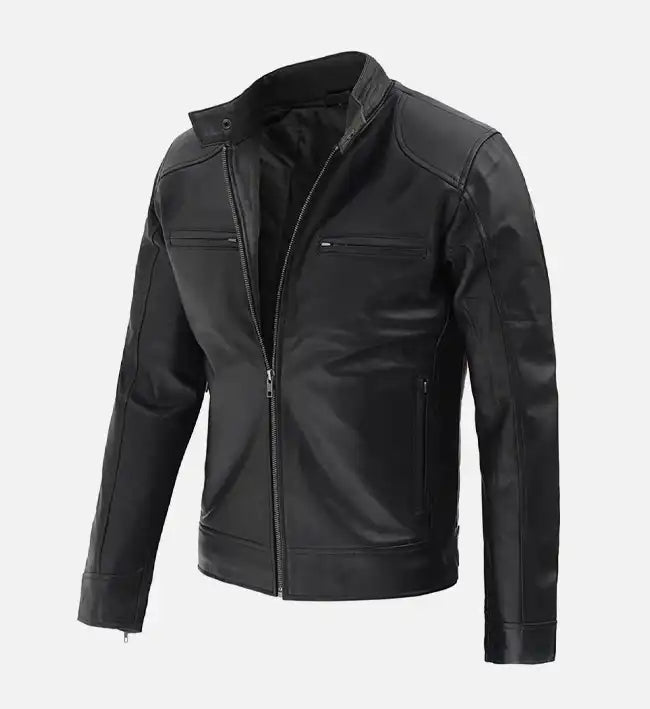 Men’s Dodge Black Leather Jacket