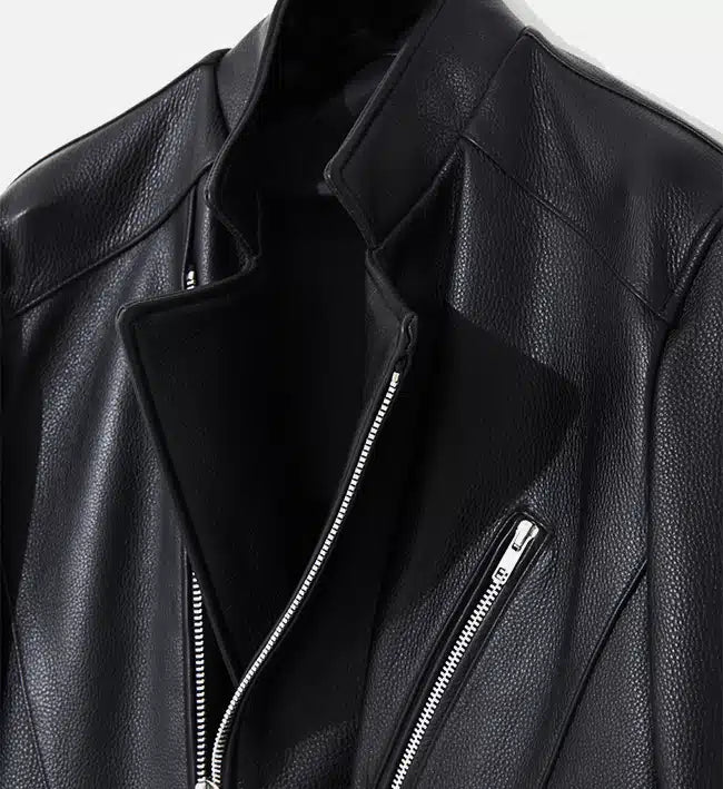 Men's Collar Edge Black Rider Jacket