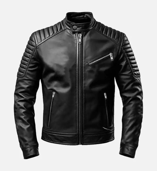 Men's Slimfit Black Leather Jacket