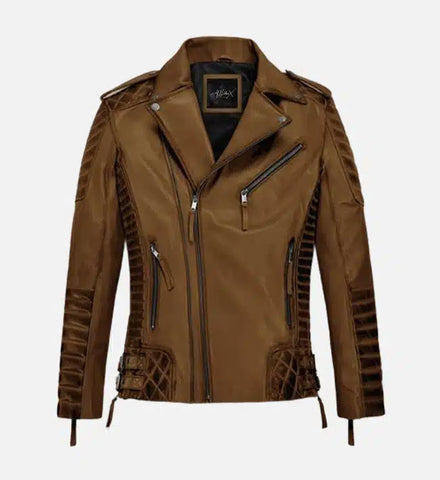 Men's Charles Burnt Tan Leather Jacket