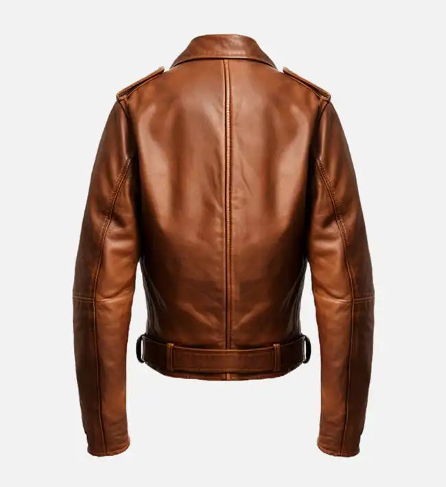 Men's Vintage Brown Biker Leather Jacket