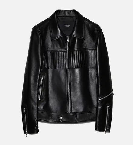 Men's western Black Biker Leather Jacket