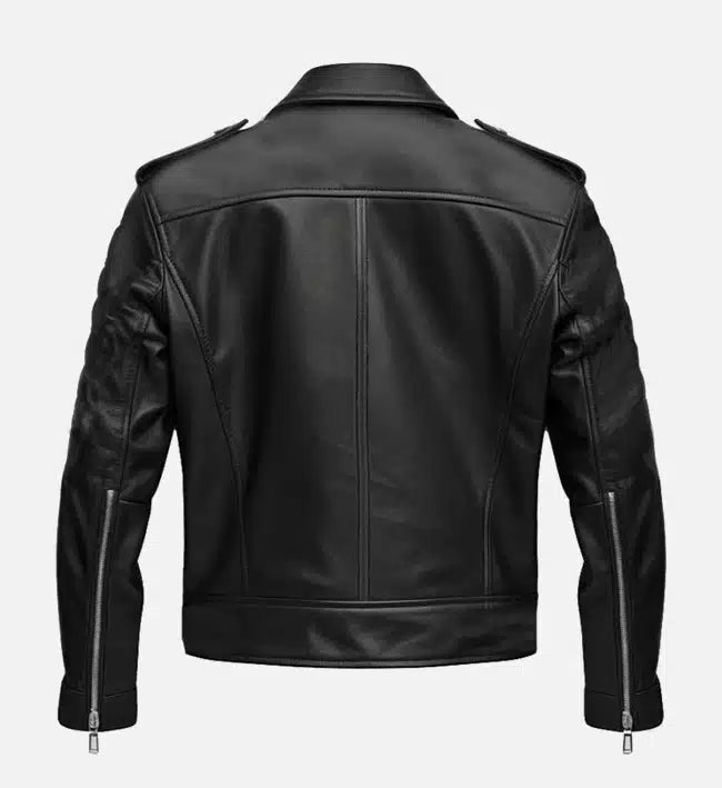 Men's Nifty Black Leather Biker Jacket