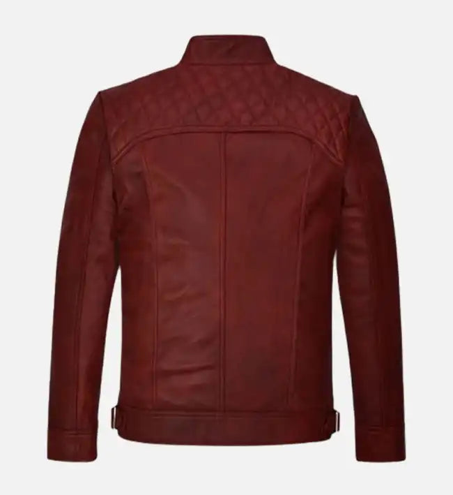 Men's Spanish Red Leather Jacket