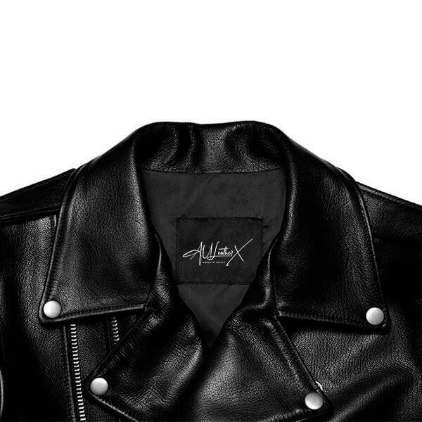 Women's Double Zipper Leather Biker Jacket