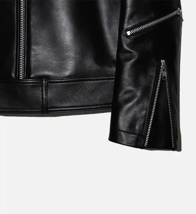 Women's western Black Biker Leather Jacket