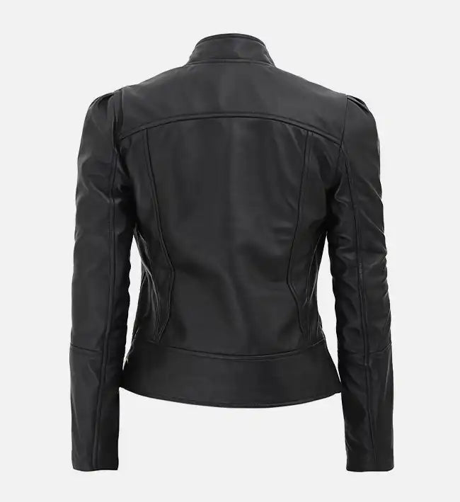 Women’s Black Slim Fit Leather Jacket