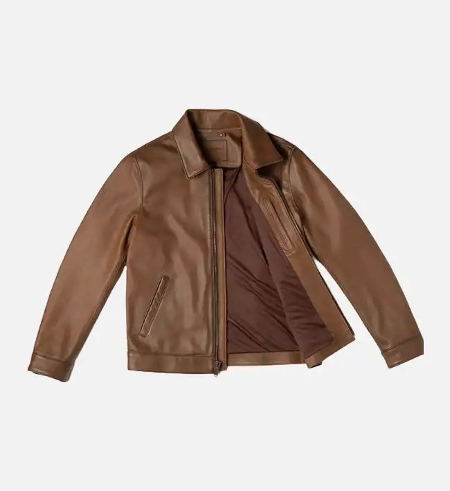 Women's Walnut Brown Leather Jacket