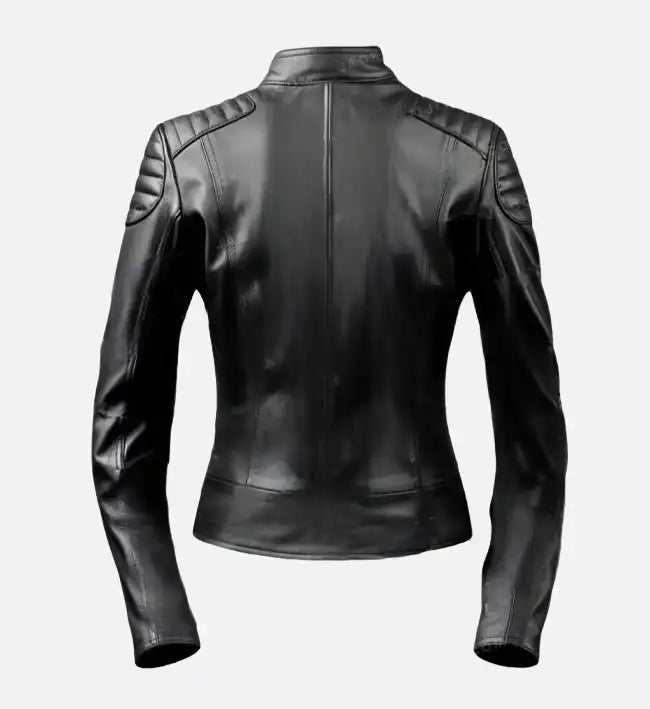 Women’s Black Cafe Racer Jacket