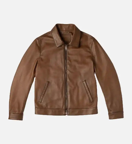 Women's Walnut Brown Leather Jacket